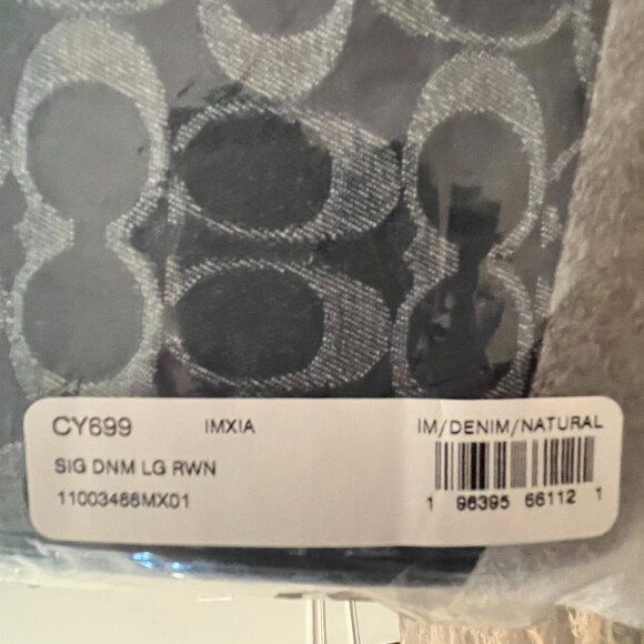 Coach Large Denim Rowan Bag (NWT) - Picture 5 of 16